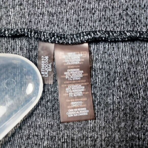 Karl Lagerfield Paris Windowpane Bow 3/4 Sleeve Blouse Top Black White Size S - Picture 4 of 8